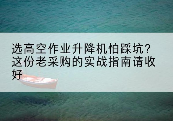 浏阳高空作业升降机厂家推荐-选高空作业升降机怕踩坑？这份老采购的实战指南请收好